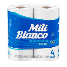 Papel Hig Fs Mili 30M Bianco 4 Rolos